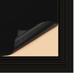 Mesheshe 10PCS Self Adhesive Felt, DIY Self Adhesive Fabric for Art & Crafts, Peel and Stick Felt for Drawer and Jewelry Box Felt Liner, A4 Size (8.3" x 11.8", Black)