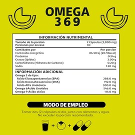 Beyond Vitamins | Omega 3 6 9 con contenido excepcionalmente alto de Omega 3 (DHA y EPA), Ácido Alfa Linoléico y Omega 6 (60 Caps)
