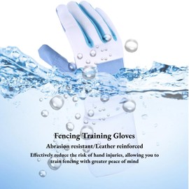 EIMSOAH Fencing Training Gloves, Non Slip, Saber Fencing Gloves, Foil Epee Fencing Gloves, Fit Fencing Gloves for Saber Foil Epee Training (M)