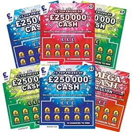 WARNING - Pack of 6 - Fake Joke Prank Scratchcards Ultimate Stocking Filler - Great to put in Birthday/Xmas Cards Gift Secret Santa - Scratch Cards