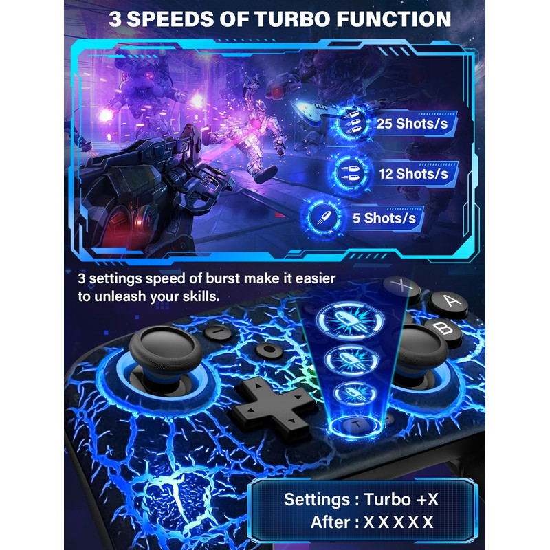 ZRZLMVP Switch Pro Controller Wireless Control - Compatible with Nitendo