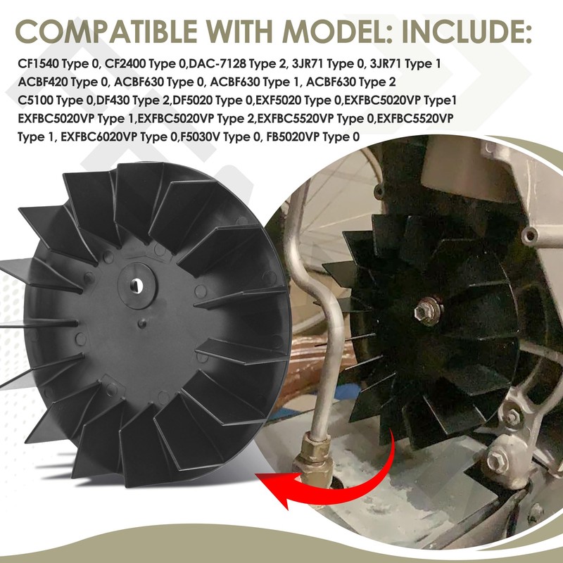 AC-0108 Air Compressor Fan 5.75" OD Replacement for Craftsman DeVilbiss
