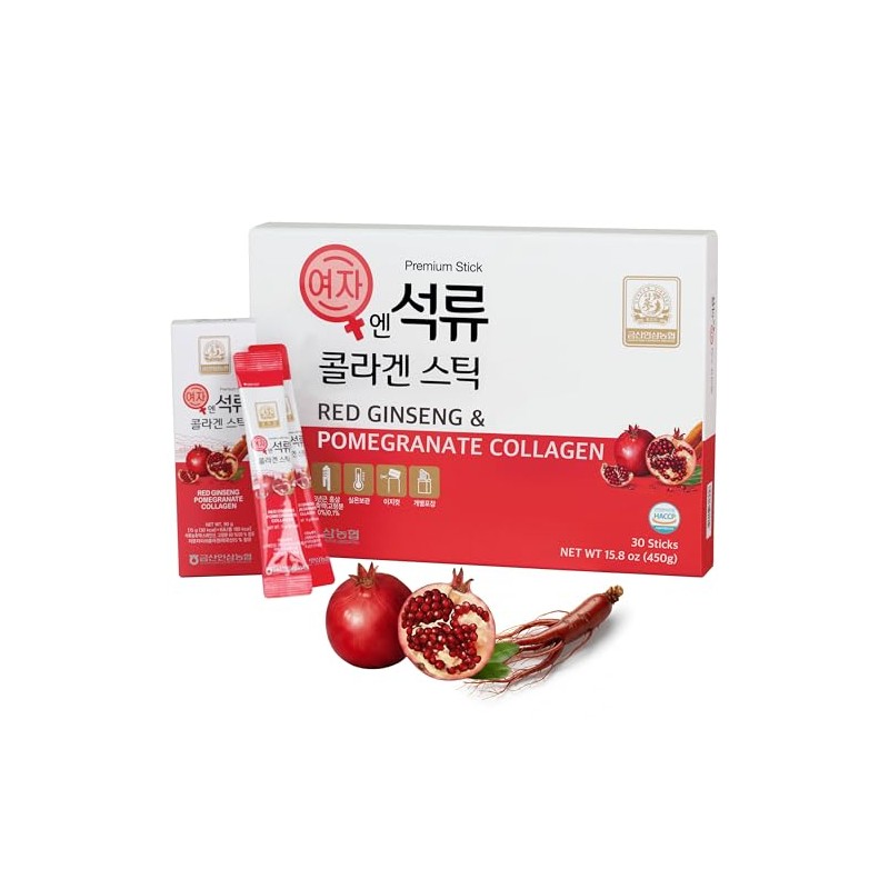 Korean Beauty Baekje Geumsan Women's Pomegranate Collagen Jelly Stick 5.1oz