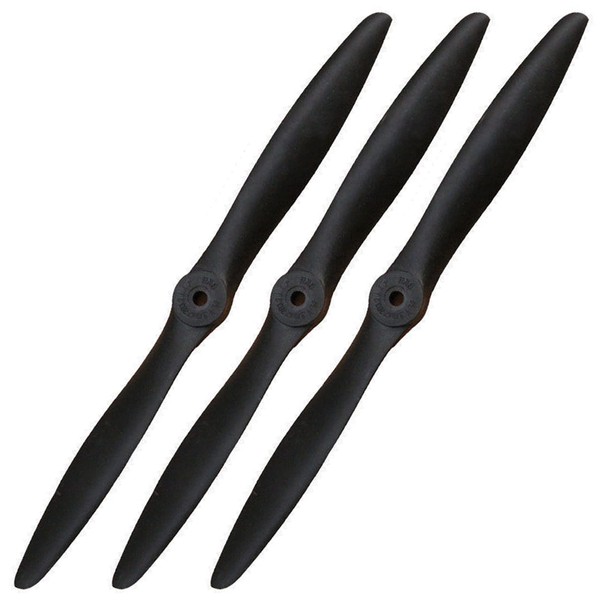 XOAR PJG 10x8 RC Airplane Propeller 10 Inch 2 Blade Nylon Prop for Fixed-Wing RC Planes (Pack of 3)