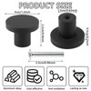 APACALI Pack of 20 Cabinet Knobs, Black, Aluminium Alloy Furniture