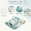 SHUCHING Turquoise Bath Mat for Tub Non Slip-40x16 Inch, Flower