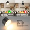 URing LED Surface-Mounted Spotlights, 3000 K Ceiling Spotlights, Black, Includes