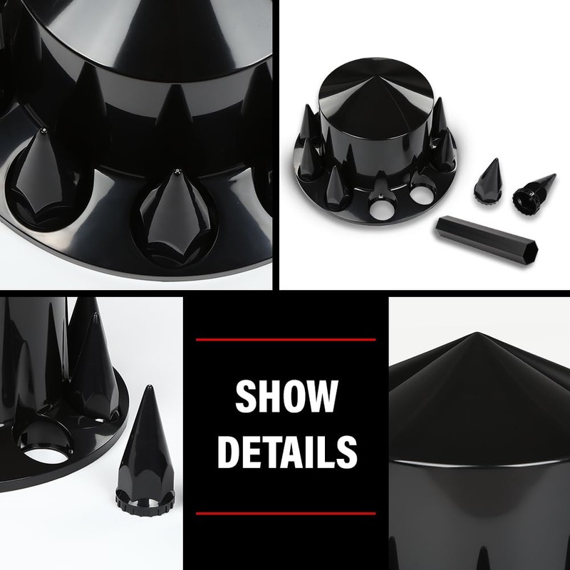 G-PLUS Rear Wheel Axle Hub Cover Kit 33mm Spiked Screw