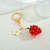 WOWORAMA Heart Bow Charm Keychain for Women Pearl Bow Tennis