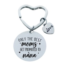Nana Gift, Promoted to Nana Keychain, Stainless Steel Grandma Gift, Grandma Jewelry, Great Grandma Gifts, Nana