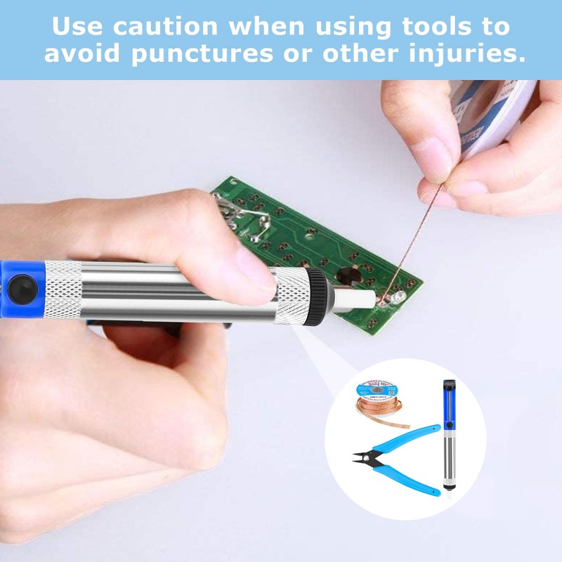 Desoldering Pump, Desoldering Wick, Soldering Accessories, Micro Shear Wire Cutter,