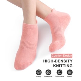 Breslatte Grip Socks Pilates Hospital Socks with Grips for Women Gripper Non Slip Womens No Slip 3pairs blackpinkgrey