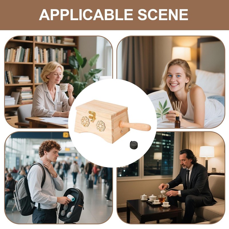 Body Heat Massage Case - Abdominal Heat Massage Wooden Box