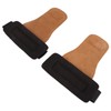 2PCS Weight Lifting Grips with Wrist Straps Cowhide SBR Full