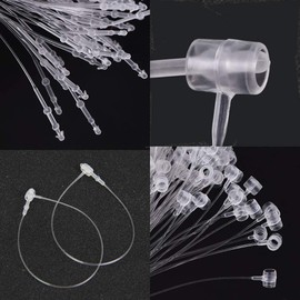 Yesallwas 3" 2000Pcs Snap Lock Pin Security Loop Plastic Tag Fastener Set for Office Clothes (3")