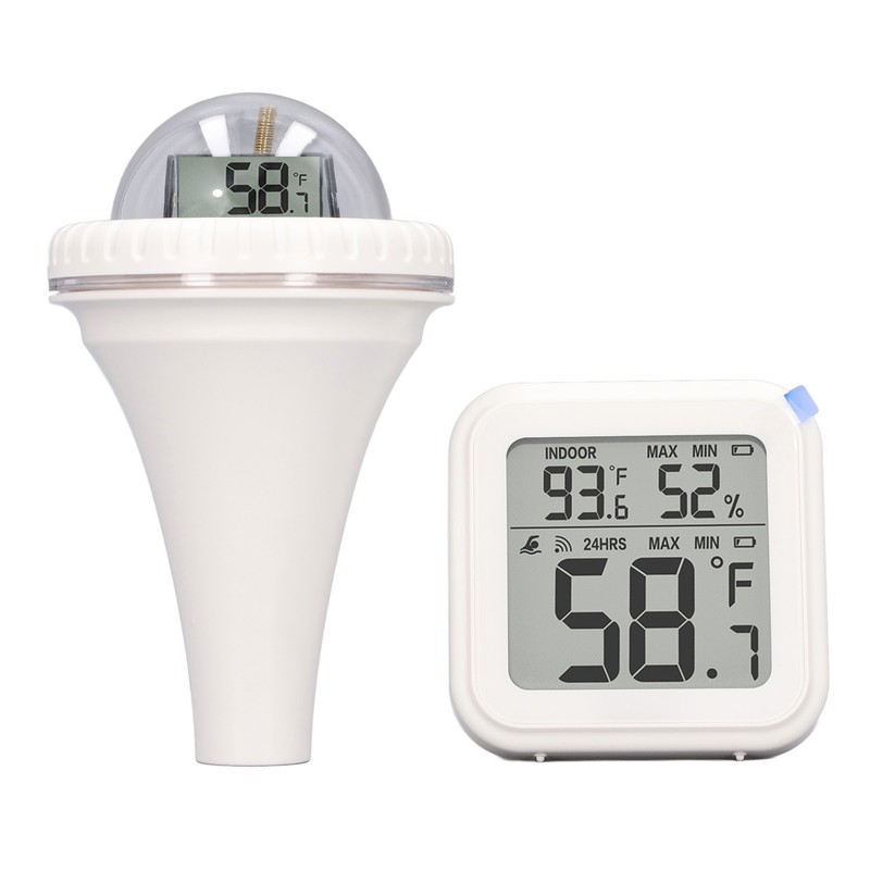 Wireless Pool Thermometer High Accuracy Time Data Recording Waterproof Digital