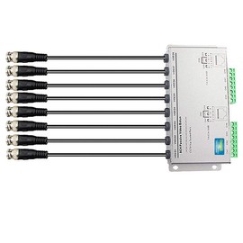 OdiySurveil(TM) 8-CH HD 720P/1080P Passive Video Balun Transceiver,RJ45 BNC UTP Cable Video Transmission for CCTV Camera DVR(Aluminium Alloy Shell)