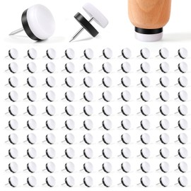 100 PCS Resbalones con Clavos para Sillas, Resbalones para Muebles, Almohadillas de Plástico ABS, Antideslizante y No Deja Marcas, Adecuado para Muebles y Electrodomésticos (25mm)