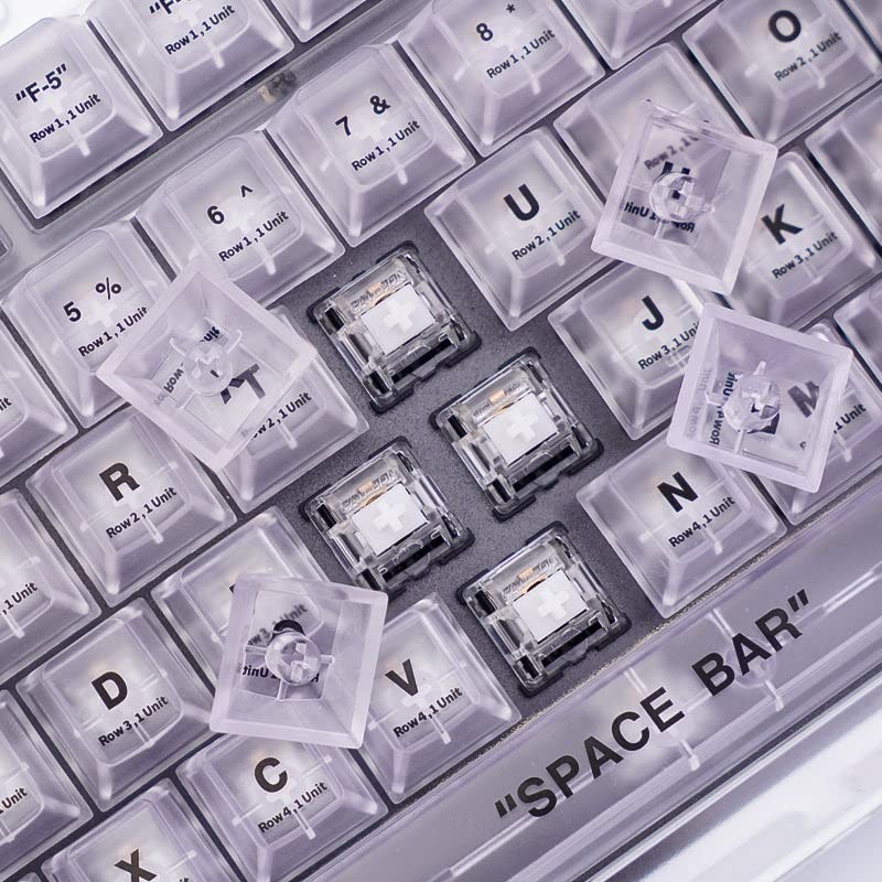 IDOBAO ICE Crystal Transparent Cherry Profile ABS Customized Keycaps Kit
