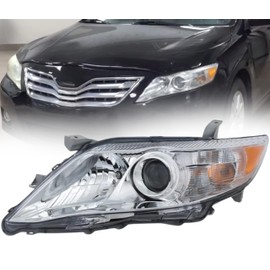 Replacement For Toyota 2010 2011 Camry LE/XLE Headlight Headlamp with Bulb, CAPA Certified, Left/Driver Side, Partslink TO2502191/ OEM 81150-06500
