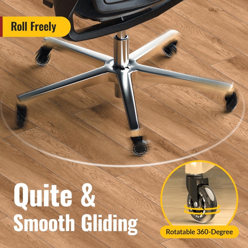 HOLKIE Office Chair Wheels Compatible with 1KEA 10x22mm Transparent ONLY