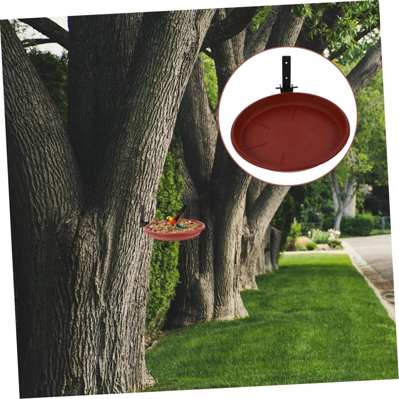 COLLBATH Tree Mounted Bird Bath Feeder Versatile Outdoor Water Bowl