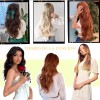Xbwig Extensiones De Cabello De Alambre Invisible De 22 Pulgadas
