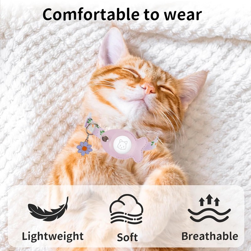 Breakaway Cat Collar, 8-12 in Adjustable Buckle Kitten Collars with