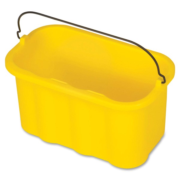 Rubbermaid Commercial Products, 10 Quart Sanitizing Cleaning Caddy Supplies Organizer, Housekeeping Cart Accessories, Yellow