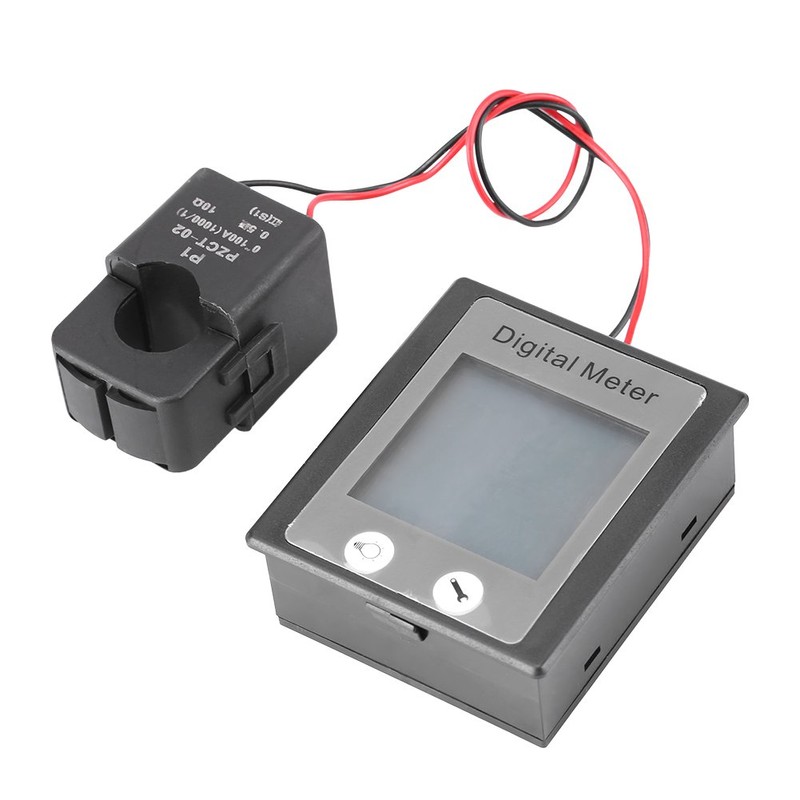 Lazmin Mini LCD Digital Current Voltmeter Ammeter AC 80-260V 100A