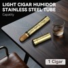 demcigar Cigar Tube, Aluminum Cigar Holders Travel Airtight Single Carving