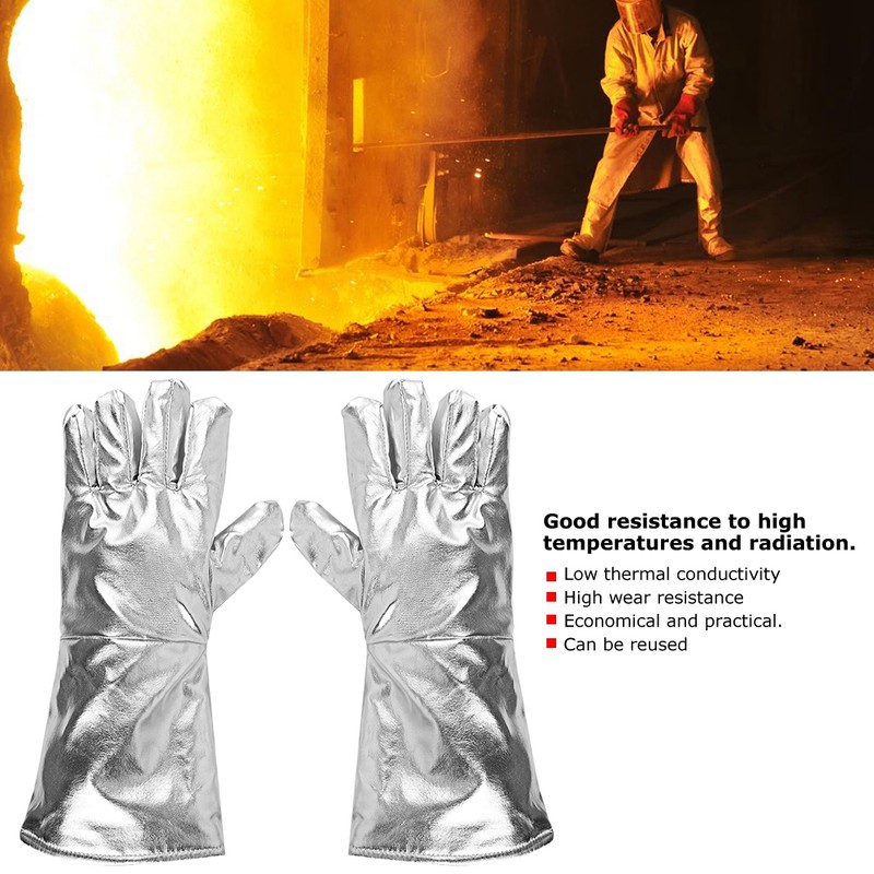 700℃ High Temperature Resistance five Finger Thick Gloves Radiation Resistant