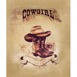 CarsCover Print Design Texas Cowgirl Boots with Roses Car Truck SUV Universal-fit Low Back Seat Covers Driver & Passenger Set