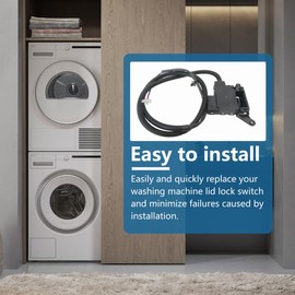 New W11513248 Clothes Washer Lid Lock Switch AP7002928, PS16543458, W1141473 Compatible for Whirlpool Maytag Washing Machine, Washer Lid Lock Switch Asm by GRABOTE