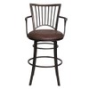 Steve Silver Bayview Swivel Barstool Bar Chair, Golden Brown, with