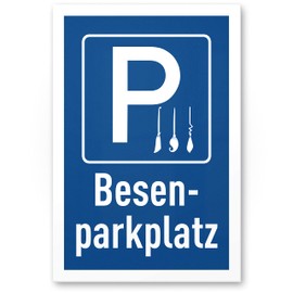 DankeDir! Parkplatz Besen Hexen - Schild 30 x 20 cm - Frauen Geschenk Geburtstagsgeschenk Geburtstag Freundin - Geburtstagskarte Partydeko Geschenkidee Geburtstagsdeko