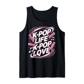 K-Pop Life K-Pop Pink Lightstick Music Fan Tank Top