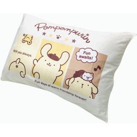 MORIPiLO 4621592 Sanrio Pom Pom Pudding, Pillow Cover, 16.9 x 24.8 inches (43 x 63 cm), Washable, Microfiber, Character Goods, For Adults and Children, Yellow, Morishita