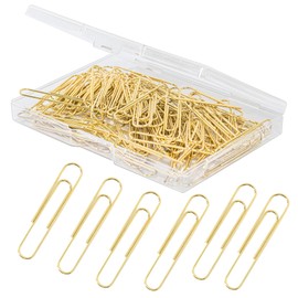 100pcs Gold Paper Clips,Large Paper Clip 2 Inch Jumbo Paperclips,Smooth Heavy Duty Clips Office Supplies Ideal for Bookmark