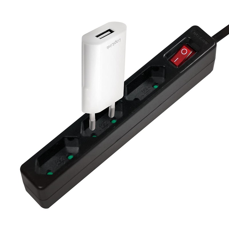 LogiLink LPS227 4+2 (4X Protective Contact CEE 7/3, 2X USB)