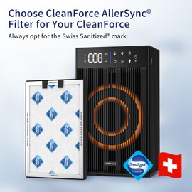 Genuine CleanForce AllerSync Replacement Air Filter Set for Rainbow Cube (4 Filters per Pack) – Sanitized Treated, H13 HEPA, filters Dust, Smoke, Pollen, Pet Hair and Dander