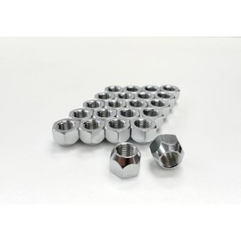JEPPESEN Open End Nuts M14 x P1.5 21HEX Chrome (Set of 23)