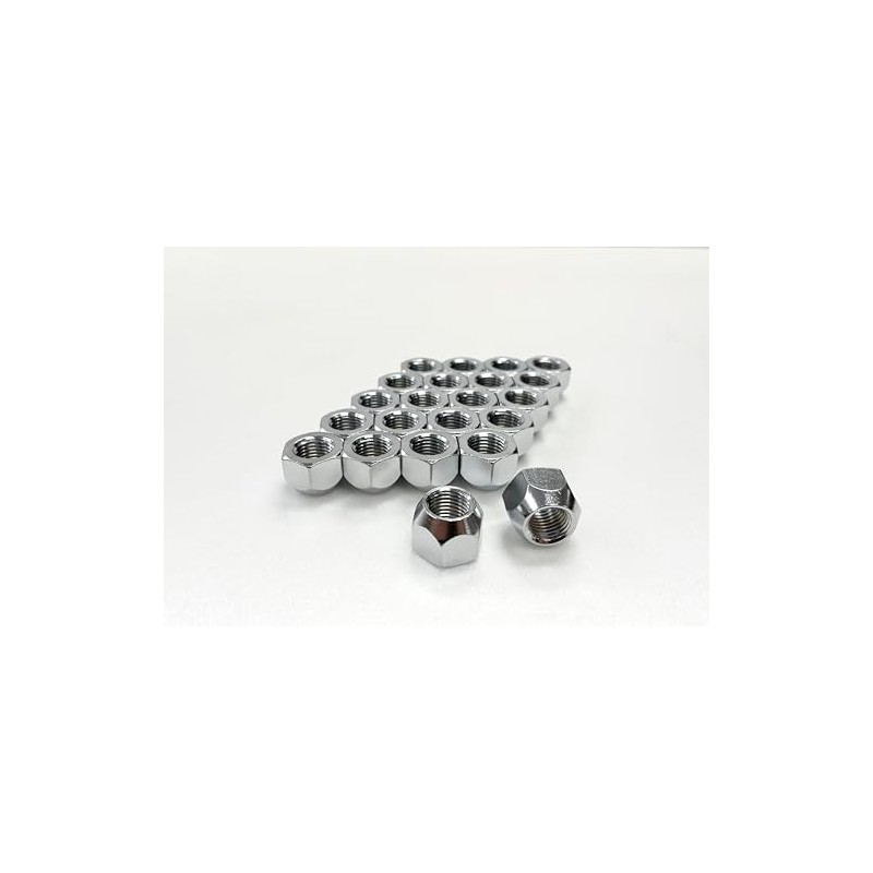 JEPPESEN Open End Nuts M14 x P1.5 21HEX Chrome (Set