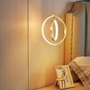 BNHHLZ Modern LED Chandelier Gold Ring Pendant Light Fixtures 4000K