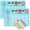 kids2learn Boys Reusable Behaviour Reward Chart & Stickers (TWIN PACK)
