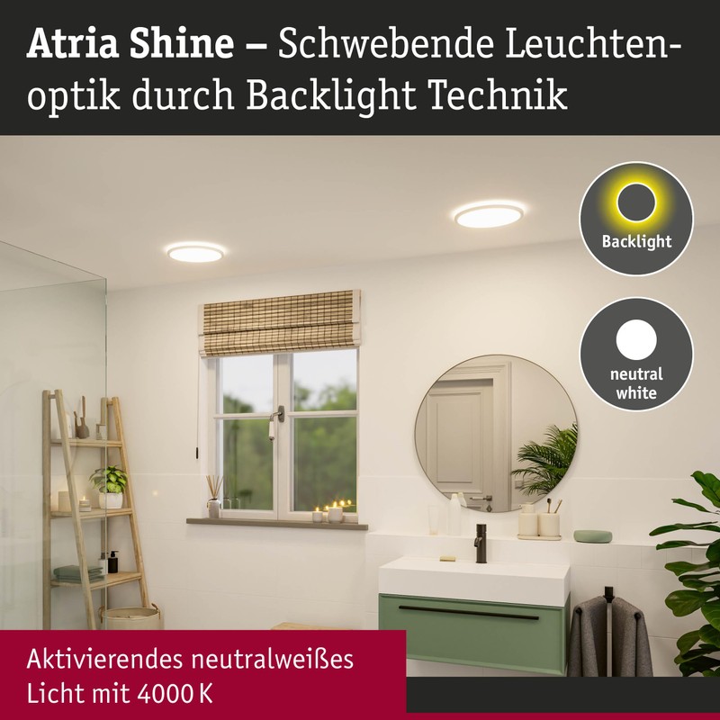 Paulmann 71157 LED Panel Atria Shine Backlight IP44 Round 293