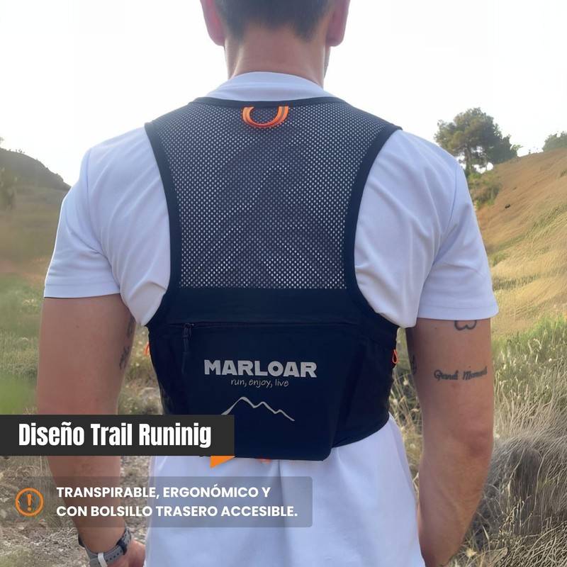 Hydration Vest for Running, Cycling or Trail Running (Black, L)