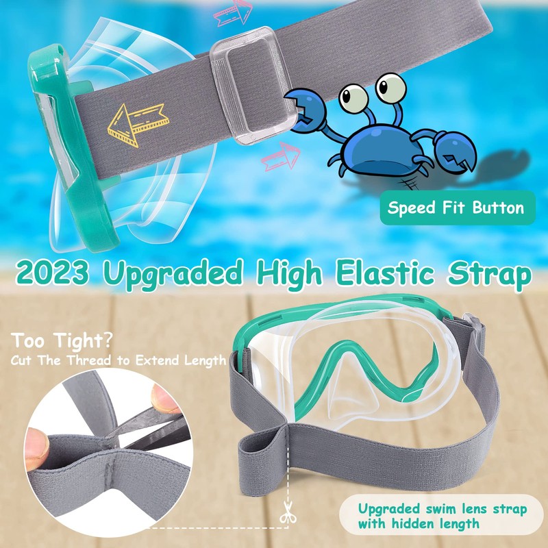 Vvinca Children's diving goggles with fabric strap