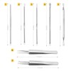 Trust Contact Square Plug Tweezers, Set of 7, Acne Removal,