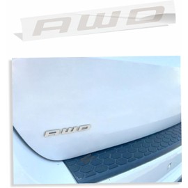 AWD Emblem Overlay Decal Sticker - 2011-2017 Durango - (Color: Reflective Light Silver)